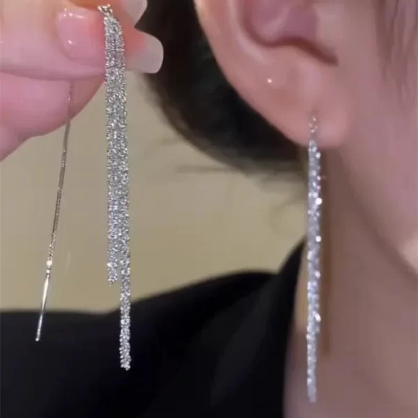 new long tassel chain dangle earrings for women girl trend korean fashion fine earring wedding luxury y2k jewelry wholesale