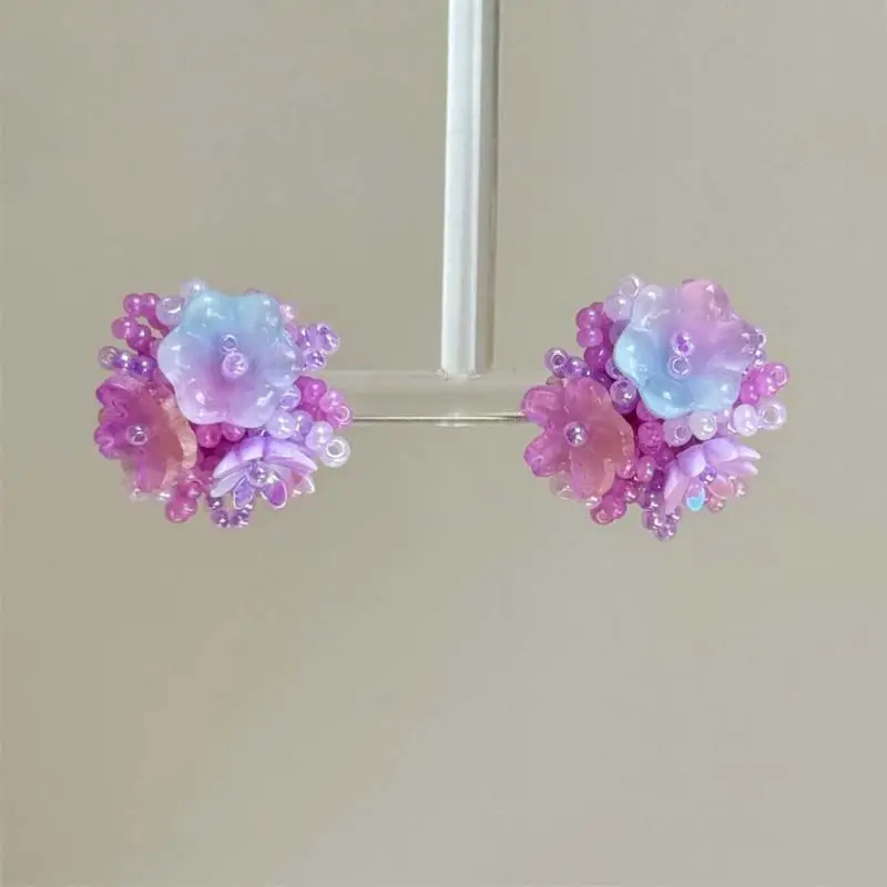 New Exquisite Colorful Flower Round Stud Earrings for Women Romantic Beads Flower Earrings Sweet Fashion Ear Jewelry Accessories-10 New Exquisite Colorful Flower Round Stud Earrings for Women Romantic Beads Flower Earrings Sweet Fashion Ear Jewelry Accessories-10