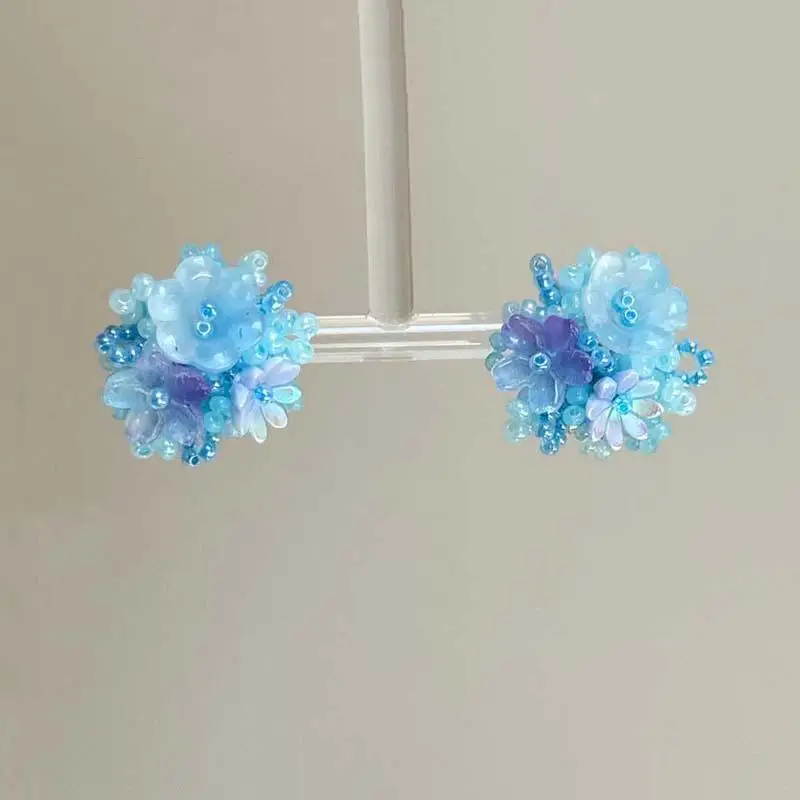 New Exquisite Colorful Flower Round Stud Earrings for Women Romantic Beads Flower Earrings Sweet Fashion Ear Jewelry Accessories-13 New Exquisite Colorful Flower Round Stud Earrings for Women Romantic Beads Flower Earrings Sweet Fashion Ear Jewelry Accessories-13