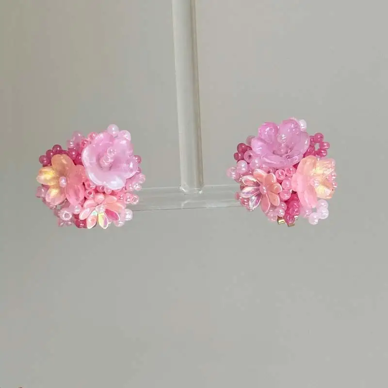 New Exquisite Colorful Flower Round Stud Earrings for Women Romantic Beads Flower Earrings Sweet Fashion Ear Jewelry Accessories-15 New Exquisite Colorful Flower Round Stud Earrings for Women Romantic Beads Flower Earrings Sweet Fashion Ear Jewelry Accessories-15