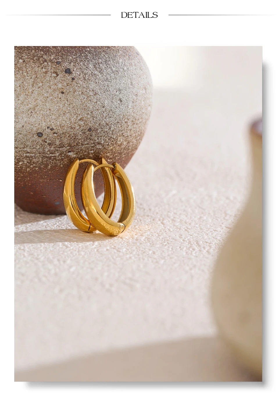 Yhpup 316L Stainless Steel Geometric U-Shape Hoop Earrings 18K Gold PVD Plated Popular Daily Classy Waterproof Jewelry Accessory-17 Yhpup 316L Stainless Steel Geometric U-Shape Hoop Earrings 18K Gold PVD Plated Popular Daily Classy Waterproof Jewelry Accessory-17
