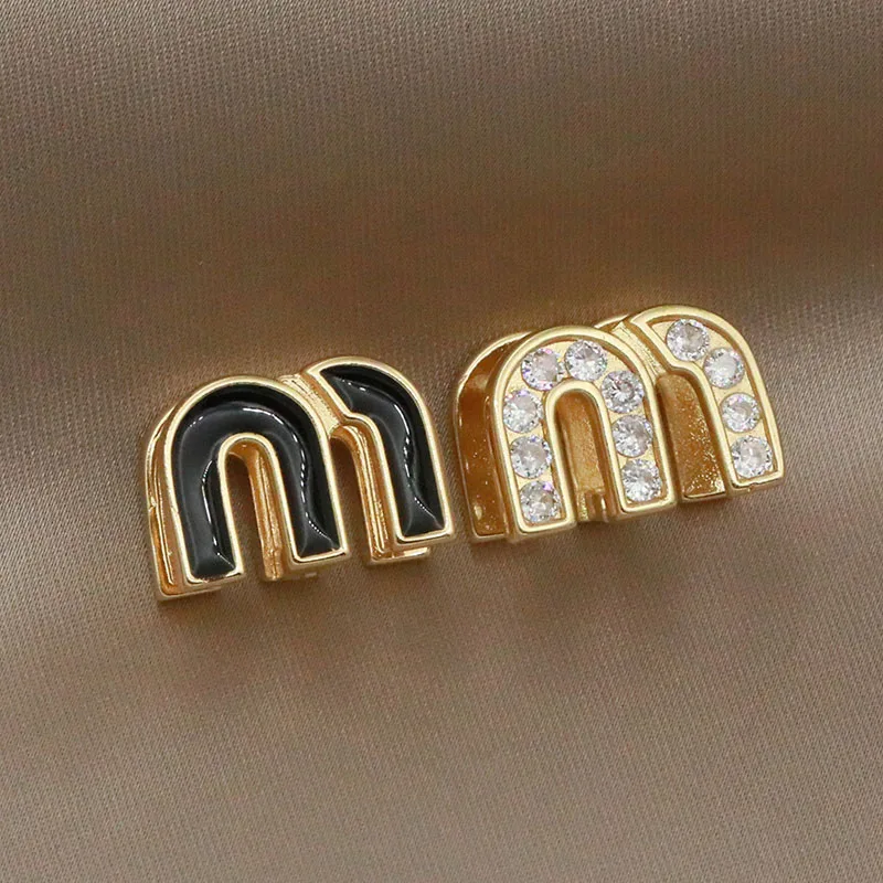 Fashion Brand Jewelry Zircon Multicolor Letter M Delicate Jewelry Earrings Cute Heart Crystal Stud Earrings for Women-6 Fashion Brand Jewelry Zircon Multicolor Letter M Delicate Jewelry Earrings Cute Heart Crystal Stud Earrings for Women-6