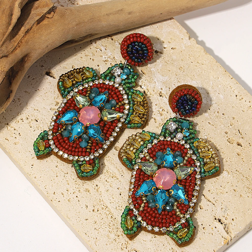 AENSOA Bohemian Starfish Lobster Conch Seed Bead Drop Earrings for Women Handmade Ocean Animal Earrings Summer Beach Jewelry-8 AENSOA Bohemian Starfish Lobster Conch Seed Bead Drop Earrings for Women Handmade Ocean Animal Earrings Summer Beach Jewelry-8