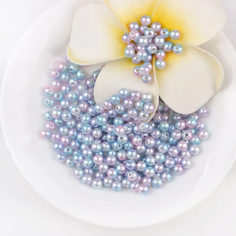 30g Mix Size Mermaid Color Acrylic Pearl Loose Spacer Beads For Jewelry Making DIY Necklace Bracelet Earrings Other Decors-5