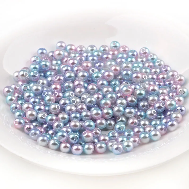 30g Mix Size Mermaid Color Acrylic Pearl Loose Spacer Beads For Jewelry Making DIY Necklace Bracelet Earrings Other Decors-6