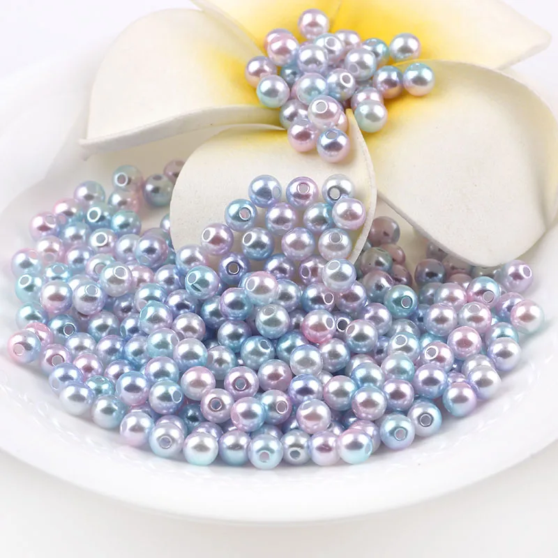 30g Mix Size Mermaid Color Acrylic Pearl Loose Spacer Beads For Jewelry Making DIY Necklace Bracelet Earrings Other Decors-8