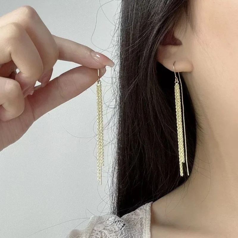 New Long Tassel Chain Dangle Earrings for Women girl Trend Korean Fashion Fine Earring Wedding Luxury Y2K Jewelry Wholesale-6 New Long Tassel Chain Dangle Earrings for Women girl Trend Korean Fashion Fine Earring Wedding Luxury Y2K Jewelry Wholesale-6