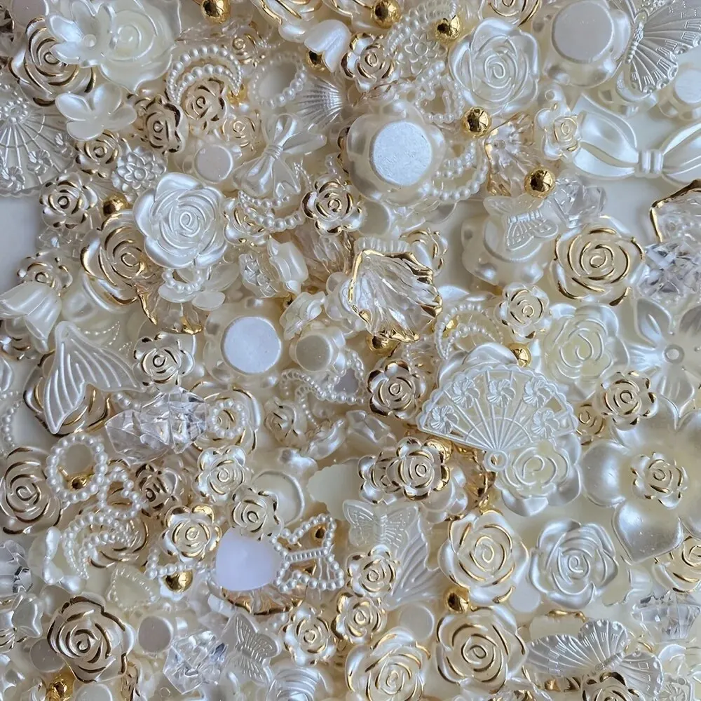 30g/bag Mixed Baroque Rose Imitation Pearl Bow DIY Accessories-2