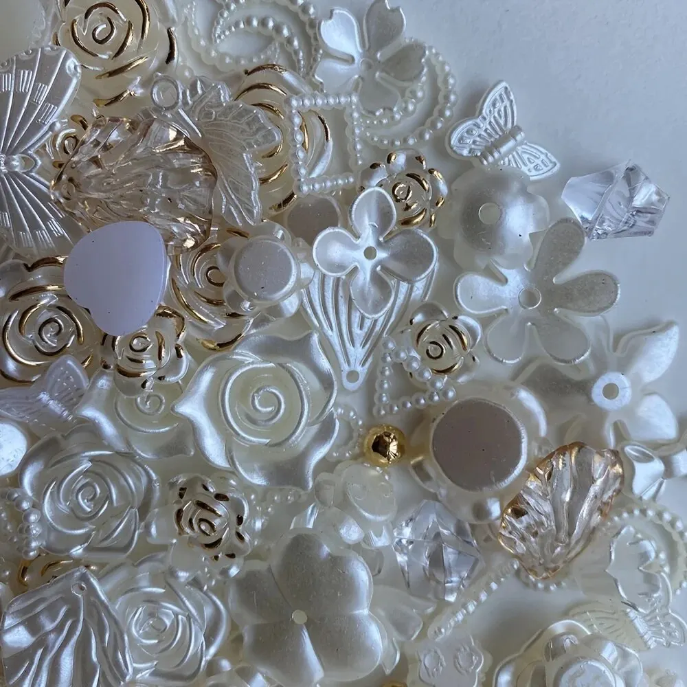 30g/bag Mixed Baroque Rose Imitation Pearl Bow DIY Accessories-5