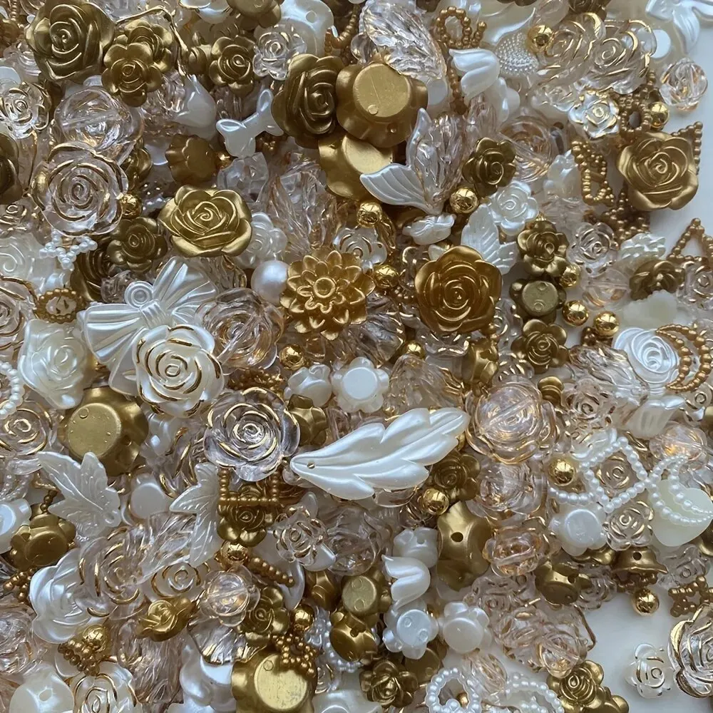 30g/bag Mixed Baroque Rose Imitation Pearl Bow DIY Accessories-7