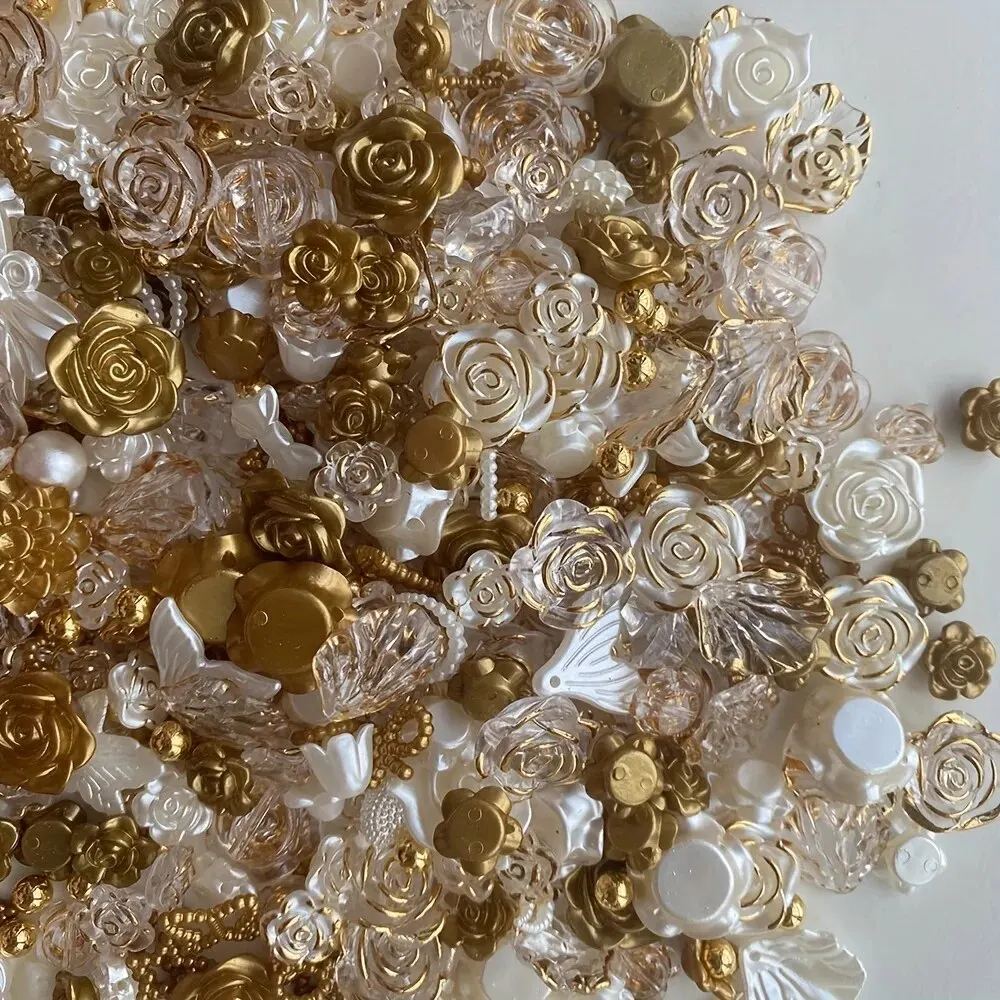 30g/bag Mixed Baroque Rose Imitation Pearl Bow DIY Accessories-9