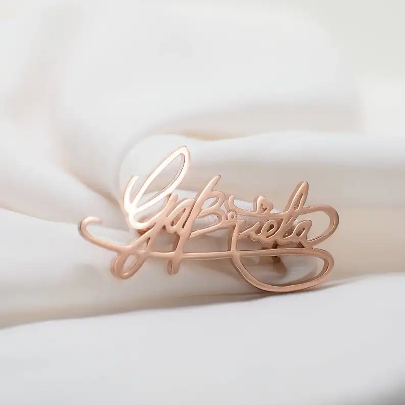 Custom Badges Name Letter Brooch Pin Personalized Customization Company Logo Fashion Gifts Accessories Pins Brooch For Women-5