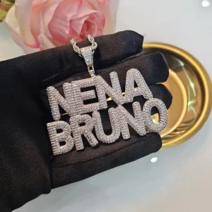 custom name necklaces personalized word pendants bubble hip hop jewelry drop shipping factory directly