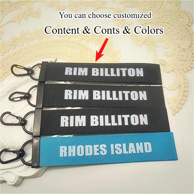 Custom Colour Ribbon Keychain For Bags Creative DIY Logo Key Chain Personalized Bag Keyring Men Chains Pendant Cute Gifts-25