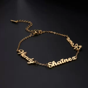 skyrim customized multiple names bracelet women stainless steel personalized family name jewelry gift for friends mother girls