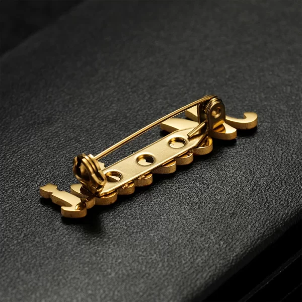 customized red name pin brooch stainless steel full colour logo lapel pin brooches personalized women men daily jewellery gift