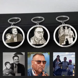 personalized couple photo necklace engraved family picture pendant gifts custom dog cat keychain memory jewelry picture pendants