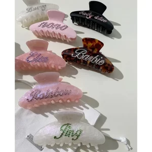 handmade customized words hairpins hair claw barrettes personalized name number hair clips letters for women girls jewelry 2024