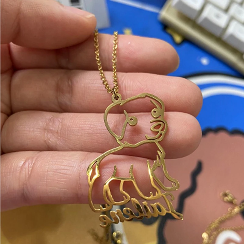 Treebud Custom Drawing Keychains Stainless Steel for Chirldren Handmade Personalized Picture Necklace Bracelets for Mom Dad Kids-4