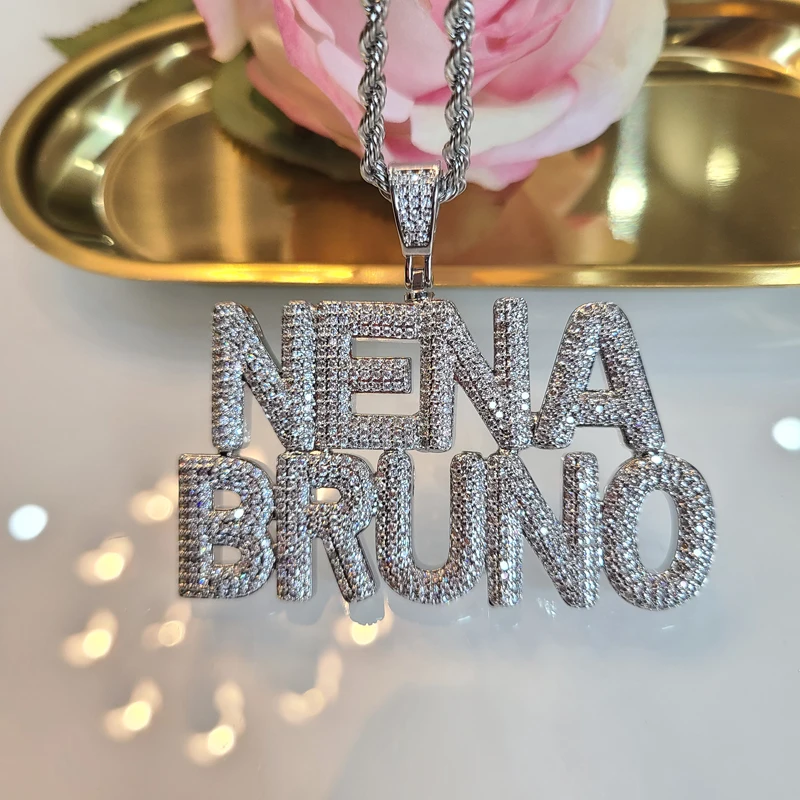 Custom Name Necklaces Personalized Word Pendants Bubble Hip Hop Jewelry Drop Shipping Factory Directly-5 Custom Name Necklaces Personalized Word Pendants Bubble Hip Hop Jewelry Drop Shipping Factory Directly-5