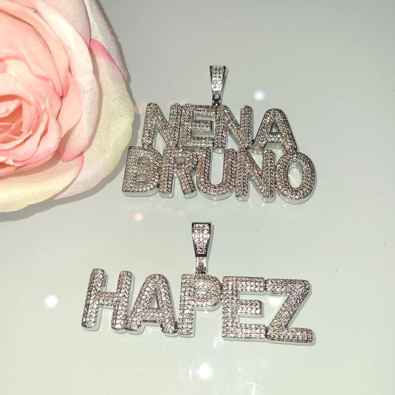 Custom Name Necklaces Personalized Word Pendants Bubble Hip Hop Jewelry Drop Shipping Factory Directly-6 Custom Name Necklaces Personalized Word Pendants Bubble Hip Hop Jewelry Drop Shipping Factory Directly-6