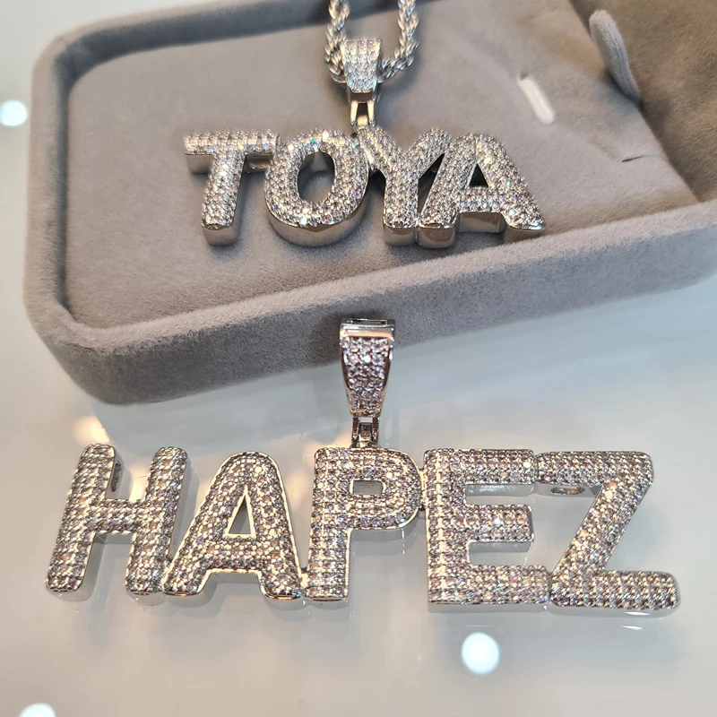 Custom Name Necklaces Personalized Word Pendants Bubble Hip Hop Jewelry Drop Shipping Factory Directly-3 Custom Name Necklaces Personalized Word Pendants Bubble Hip Hop Jewelry Drop Shipping Factory Directly-3