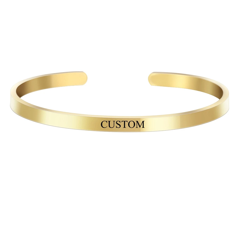 Customized Coordinate Engraved Name Text Heart Hole Cuff Bangle Personalized Bar Necklace Stainless Steel Bracelet Men Women Gif-15 Customized Coordinate Engraved Name Text Heart Hole Cuff Bangle Personalized Bar Necklace Stainless Steel Bracelet Men Women Gif-15