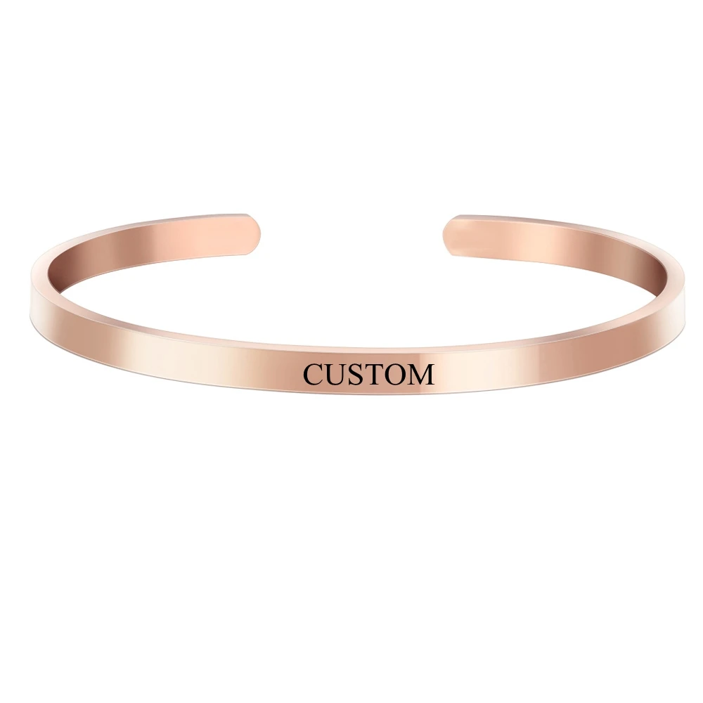 Customized Coordinate Engraved Name Text Heart Hole Cuff Bangle Personalized Bar Necklace Stainless Steel Bracelet Men Women Gif-16 Customized Coordinate Engraved Name Text Heart Hole Cuff Bangle Personalized Bar Necklace Stainless Steel Bracelet Men Women Gif-16