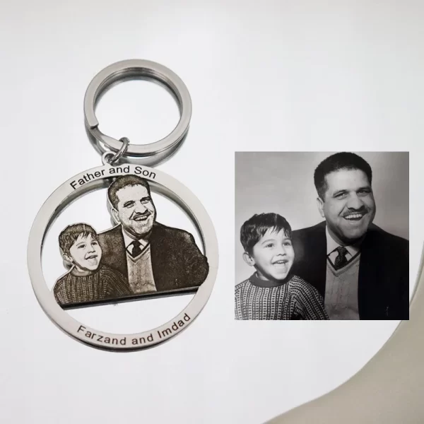 personalized couple photo necklace engraved family picture pendant gifts custom dog cat keychain memory jewelry picture pendants