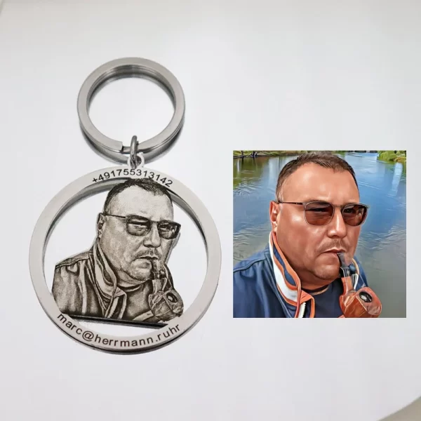 personalized couple photo necklace engraved family picture pendant gifts custom dog cat keychain memory jewelry picture pendants