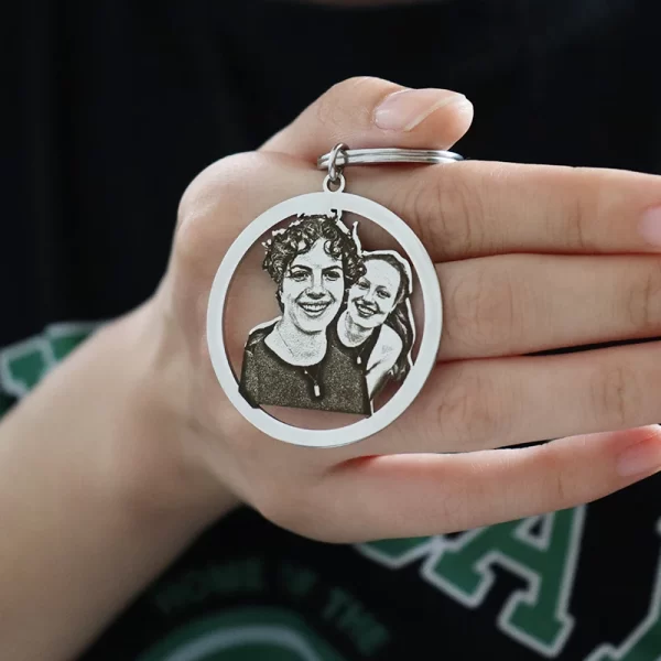 personalized couple photo necklace engraved family picture pendant gifts custom dog cat keychain memory jewelry picture pendants