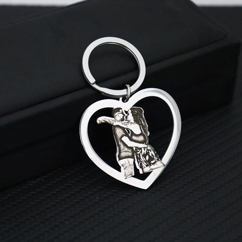 Personalized Couple Photo Necklace Engraved Family Picture Pendant Gifts Custom Dog Cat Keychain Memory Jewelry Picture Pendants-14