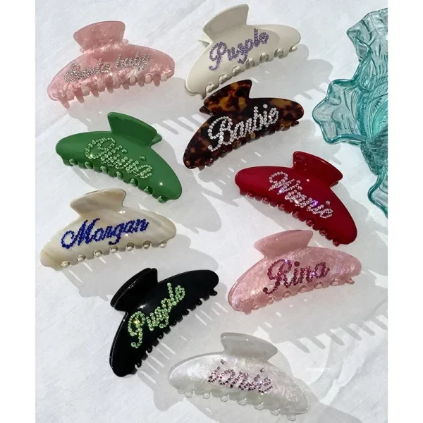 handmade customized words hairpins hair claw barrettes personalized name number hair clips letters for women girls jewelry 2024
