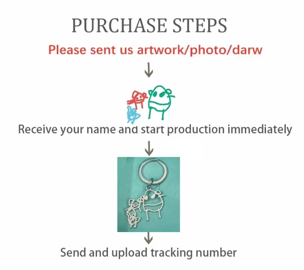custom stainless steel children drawing pendant keychain kids artwork personalized photo logo keyring key chains jewelry gifts