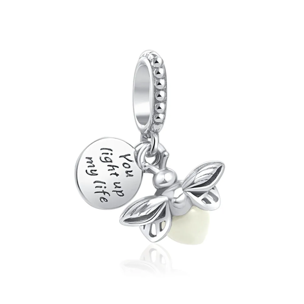 Charms Fit Pandora Original Bracelets Firefly Silver 925 Plated Charms Bead Fine DIY Jewelry Making-5