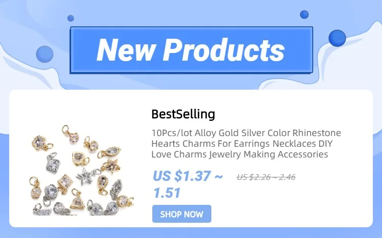 10Pcs/lot Alloy Gold Silver Color Rhinestone Hearts Charms For Earrings Necklaces DIY Love Charms Jewelry Making Accessories-1