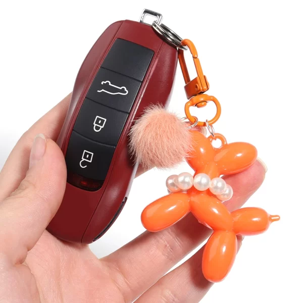 louleur 5pcs 46x50mm fluffy balloon dog shape acrylic pendant charms pendant for bracelet diy necklace jewelry making