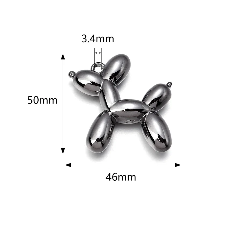 Louleur 5Pcs 46x50mm Fluffy Balloon Dog Shape Acrylic Pendant Charms Pendant For Bracelet DIY Necklace Jewelry Making-1 Louleur 5Pcs 46x50mm Fluffy Balloon Dog Shape Acrylic Pendant Charms Pendant For Bracelet DIY Necklace Jewelry Making-1