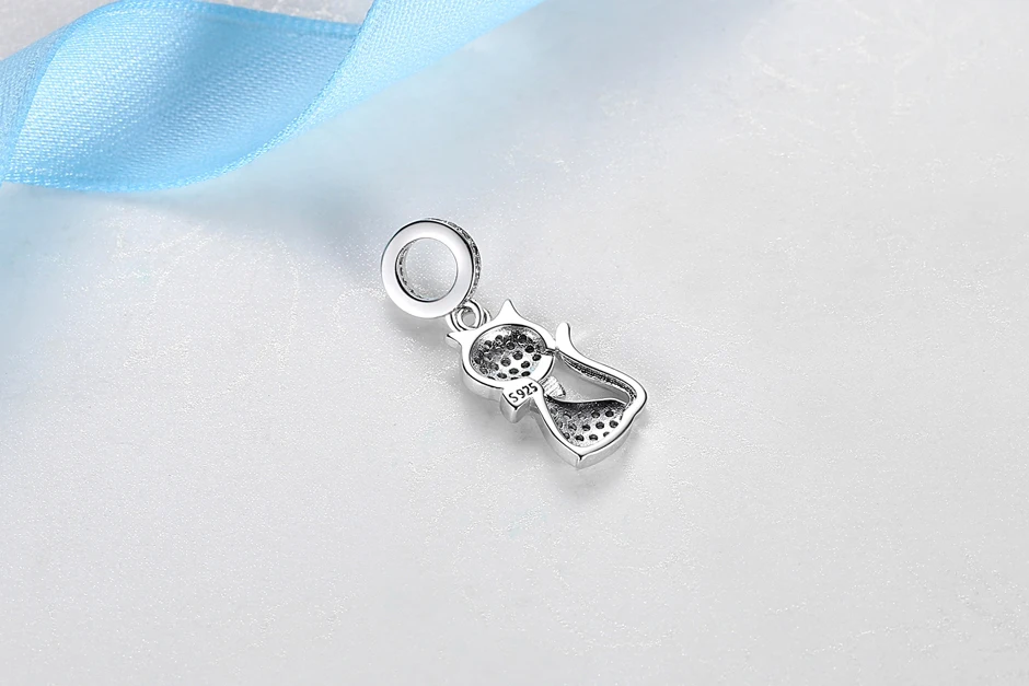 Original 925 Sterling Silver Charms Love Pets Dog Cat Paw Print Pendant Beads Fit Brand Bracelets Necklaces Women DIY Jewelry-3