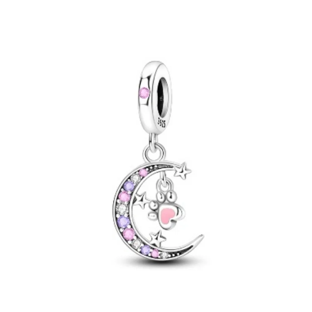2024 Pink 925 Silver Pink Perfume Dance shoe pendant Charm Ghost Dog Bead Fit Original Bracelet Jewelry For Annversary Gifts-7 2024 Pink 925 Silver Pink Perfume Dance shoe pendant Charm Ghost Dog Bead Fit Original Bracelet Jewelry For Annversary Gifts-7