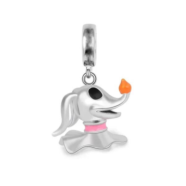 2024 pink 925 silver pink perfume dance shoe pendant charm ghost dog bead fit original bracelet jewelry for annversary gifts