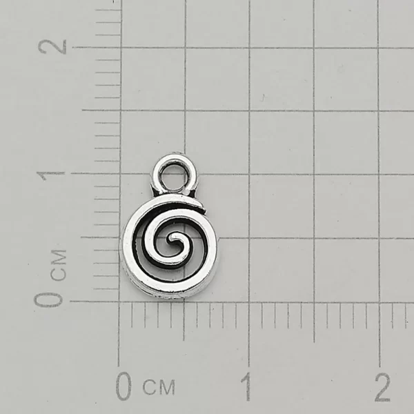 30pcs/lot 12x8mm mini swirl spiral screw charms helix spire volution pendants for diy jewelry making supplies wholesale bulk