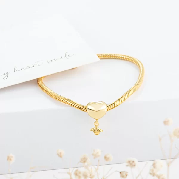 new gold plated safety chain、hearts clip、family tree、snowflake charm bead fit original european 925 silver bracelet jewelry gift