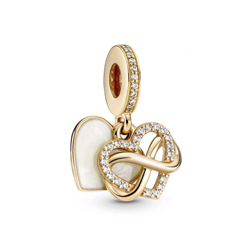 New Gold Plated Safety Chain、Hearts Clip、Family Tree、Snowflake Charm Bead Fit Original European 925 Silver Bracelet Jewelry Gift-5 New Gold Plated Safety Chain、Hearts Clip、Family Tree、Snowflake Charm Bead Fit Original European 925 Silver Bracelet Jewelry Gift-5