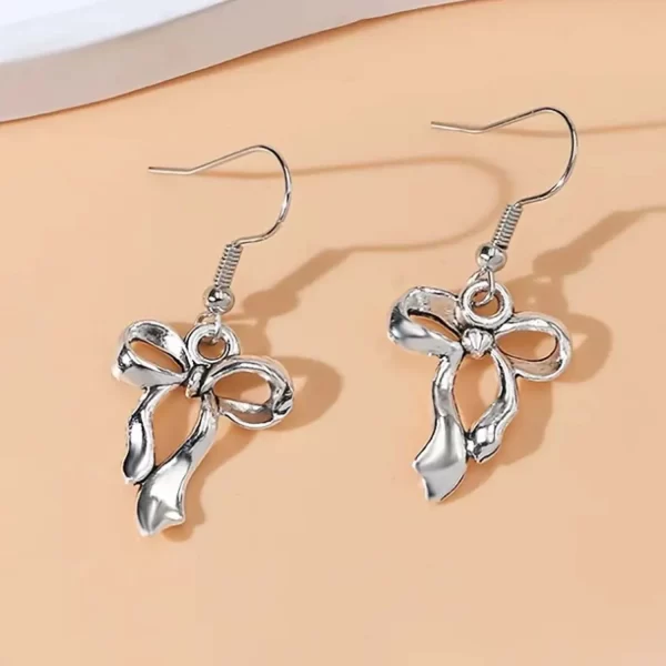 20pcs antique silvery vintage bowknot design charms alloy pendants for diy bracelet necklace jewelry making accessories