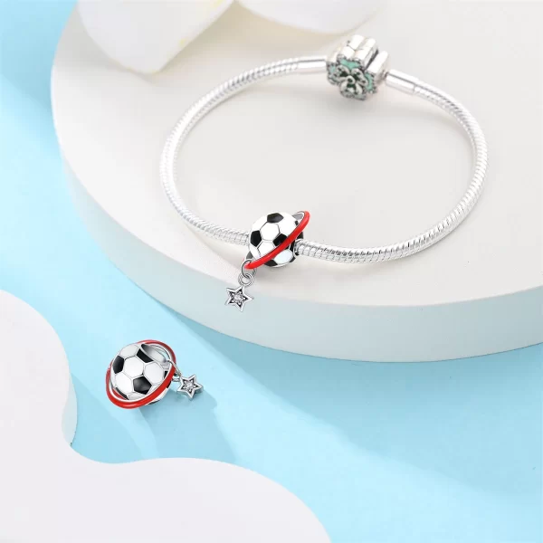 football series 925 silver plated soccer ball champion cup charms beads fit 3mm 925 original bracelets diy souvenir jewelry