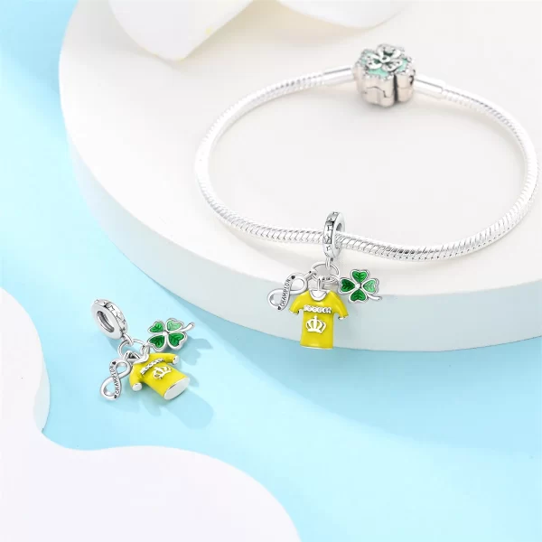 football series 925 silver plated soccer ball champion cup charms beads fit 3mm 925 original bracelets diy souvenir jewelry