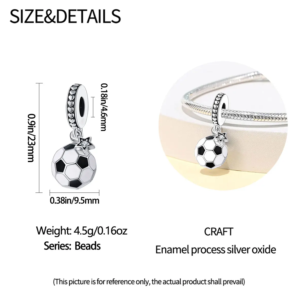 Football Series 925 Silver Plated Soccer Ball Champion Cup Charms Beads Fit 3mm 925 Original Bracelets DIY Souvenir Jewelry-4