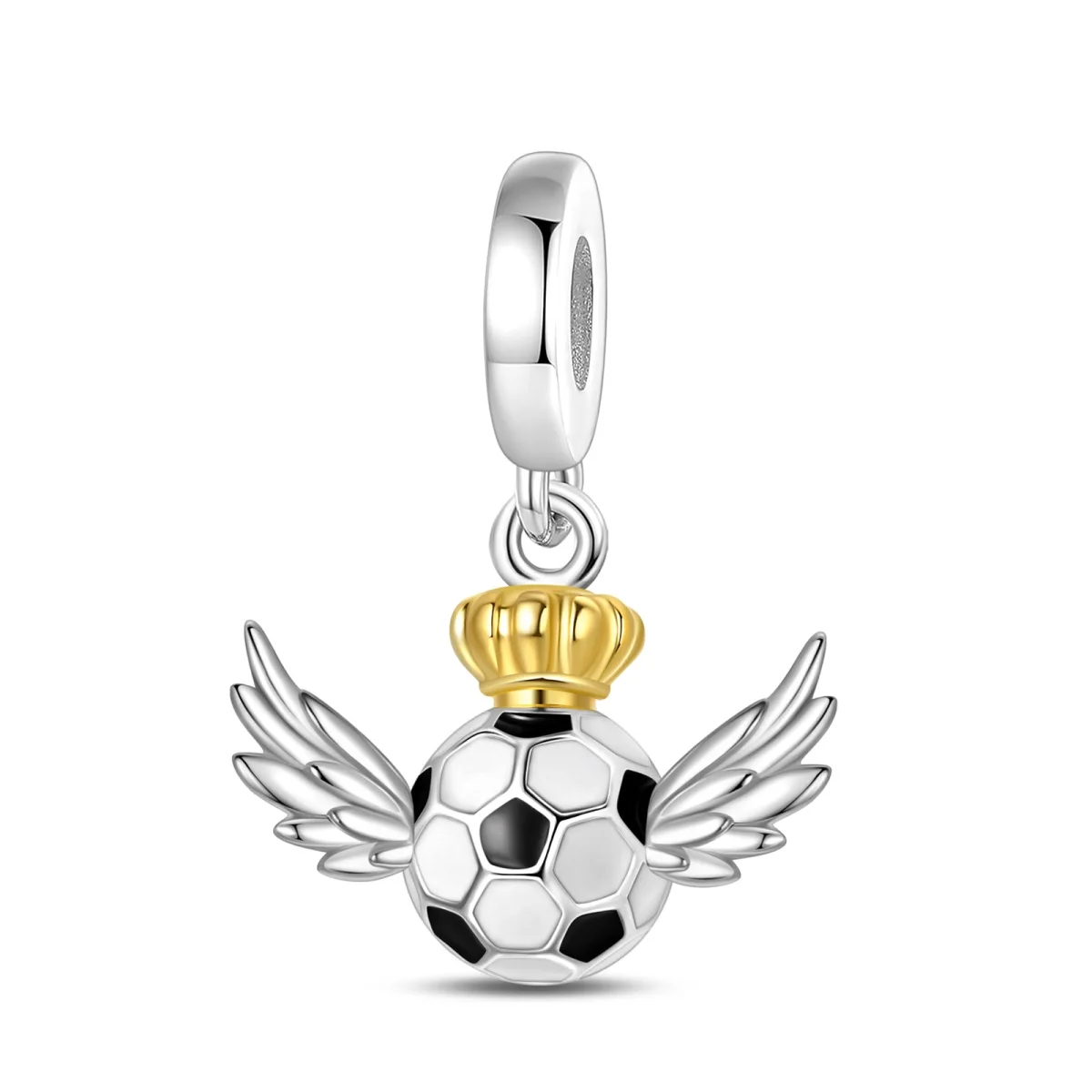 Football Series 925 Silver Plated Soccer Ball Champion Cup Charms Beads Fit 3mm 925 Original Bracelets DIY Souvenir Jewelry-6