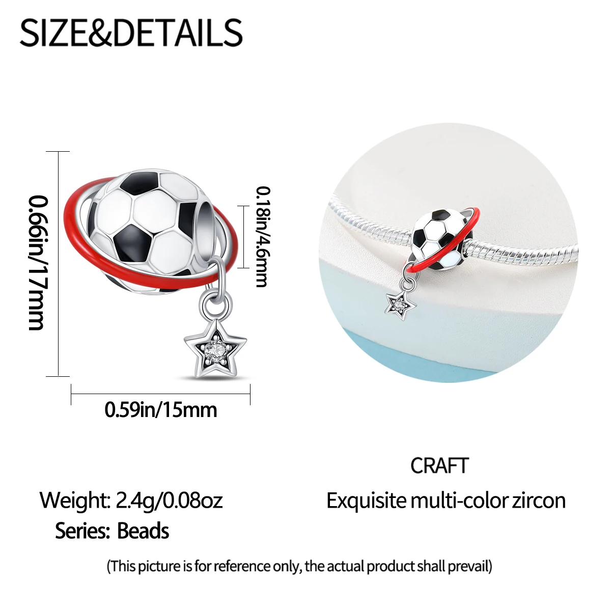 Football Series 925 Silver Plated Soccer Ball Champion Cup Charms Beads Fit 3mm 925 Original Bracelets DIY Souvenir Jewelry-16